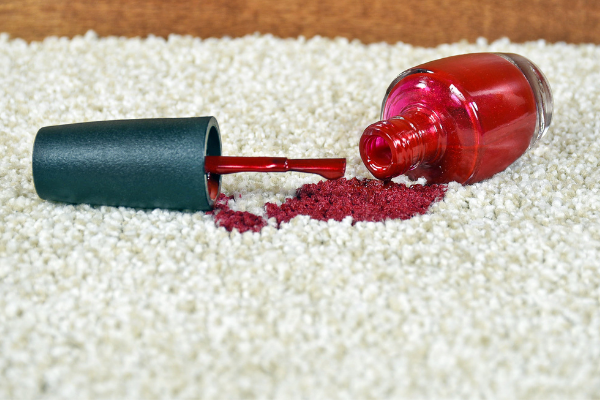 nail polish spilled on carpet